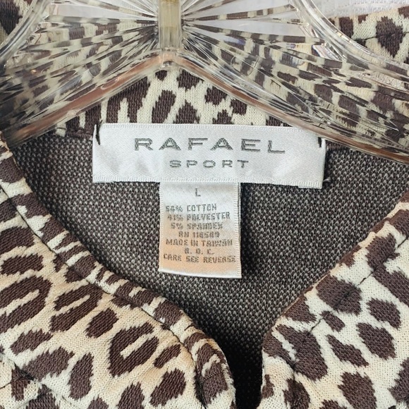 Rafael Sport Animal Print Zipper Front Jacket - Picture 5 of 5